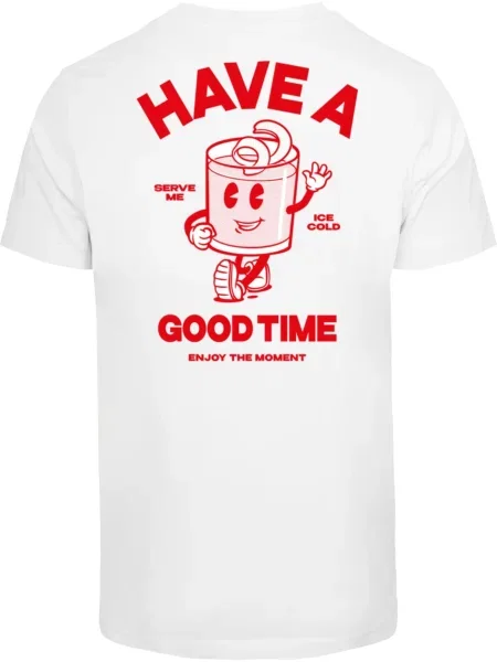 Mister Tee Póló Good Time rikító piros fehér