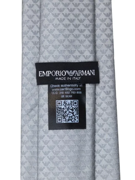 Cravată Emporio Armani de mătase gri