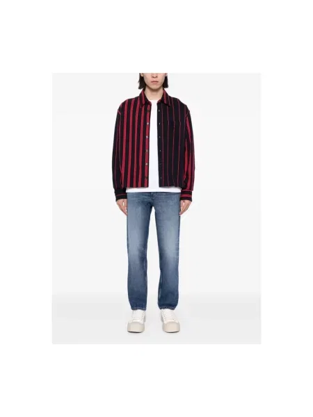 Jeansy straight leg A.p.c. z wysoką talią niebieskie