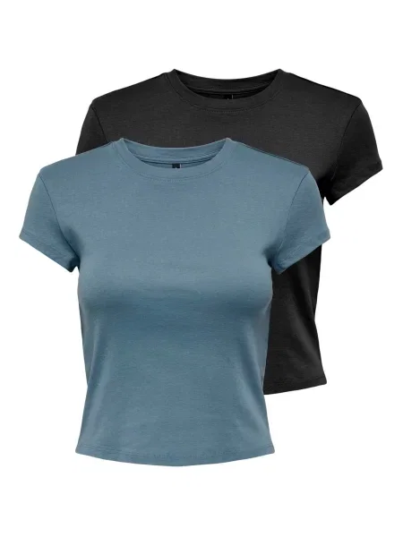 ONLY Tricou cyan negru