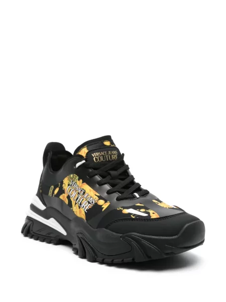 Raštuotos sportbačiai Versace Jeans Couture juoda
