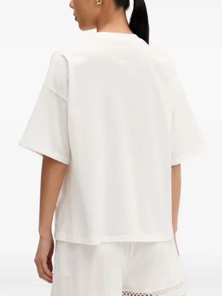 Tricou Never Fully Dressed cu imagine alb