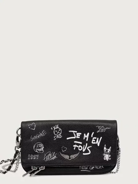 Rucsac Zadig&voltaire din piele plic negru