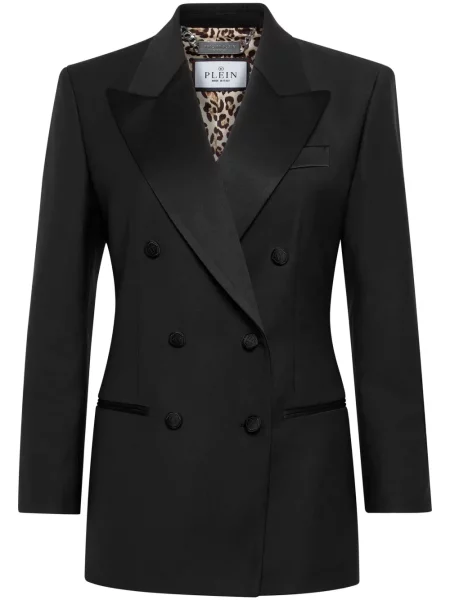 Sacou Philipp Plein cu două rânduri de nasturi negru