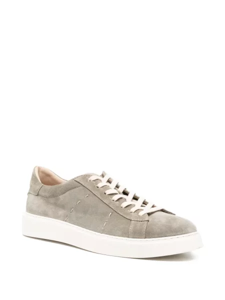 Sneakerși Eleventy din piele de căprioară verde