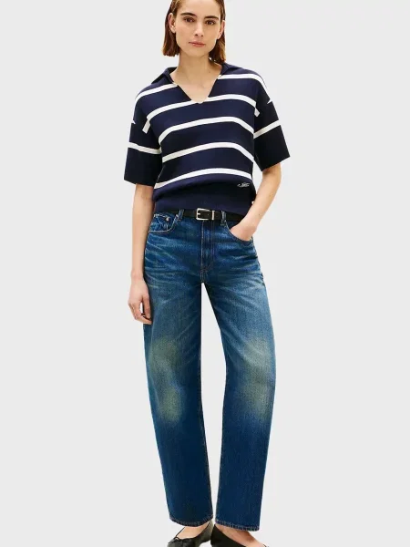 Поло Tommy Hilfiger в полоску синее