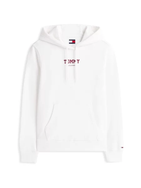 Mikina Tommy Hilfiger s kapucňou s autogramom biela