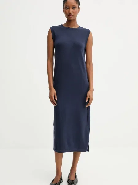 MM rochie AULLA bleumarin midi drept