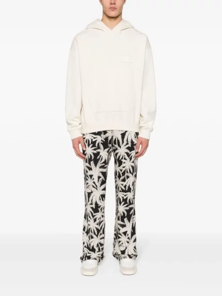 Raštuotos kelnės Palm Angels juoda
