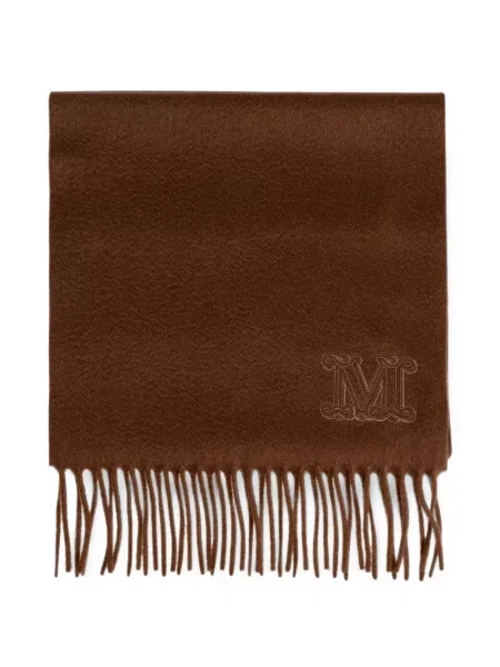 Κασκόλ Max Mara κασμίρ καφέ