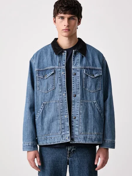 Levi's geacă de tranziție pentru bărbați din denim MUNROE albastru