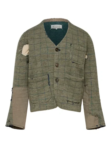 Vlněný kardigan Maison Margiela zelený