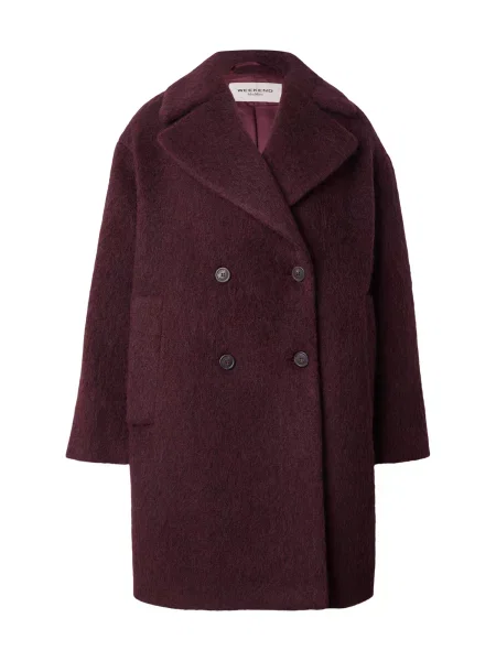 Weekend Max Mara Přechodný kabát ACCENTO vínově červená