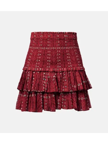 Fustă Marant Etoile cu imagine roșu