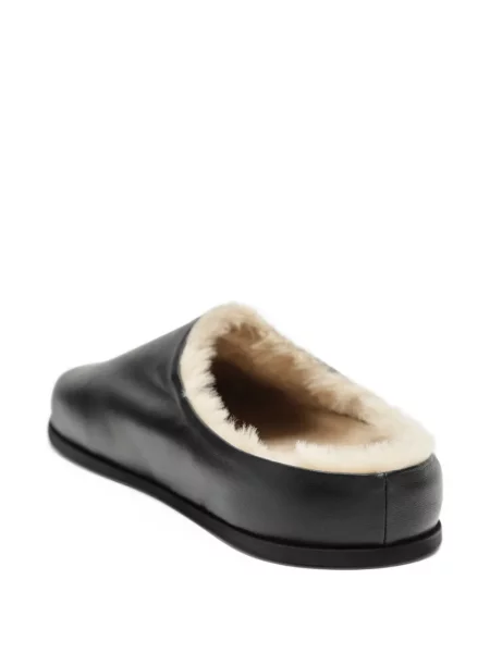 Sandale Dear Frances din piele de oaie negru