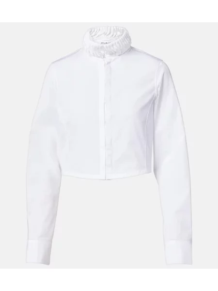 Cropp cămașă Alaïa din poplin alb
