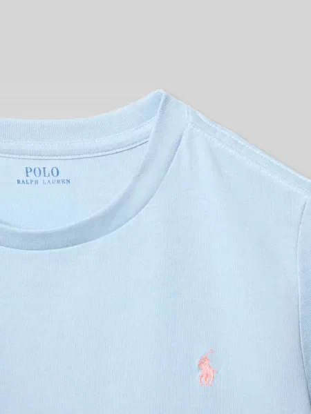 T-shirt o kroju regular fit z czystej bawełny Polo Ralph Lauren niebieska