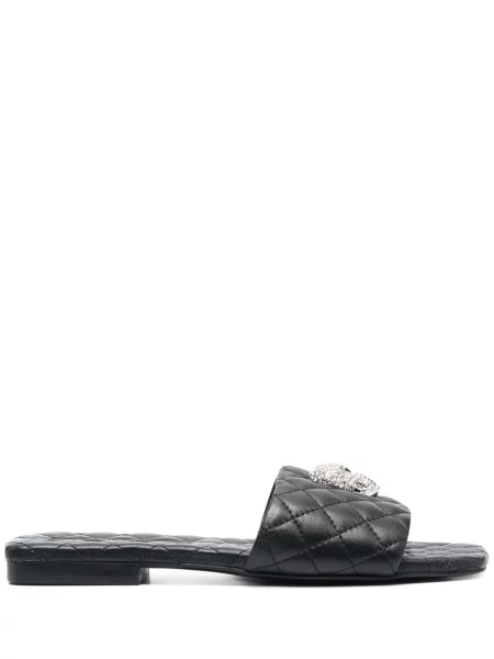 Papuci Philipp Plein de cristal negru