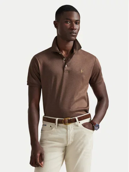 Polo Ralph Lauren Поло Custom коричневий