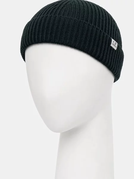 C.P. Company шапка beanie із мериносової вовни