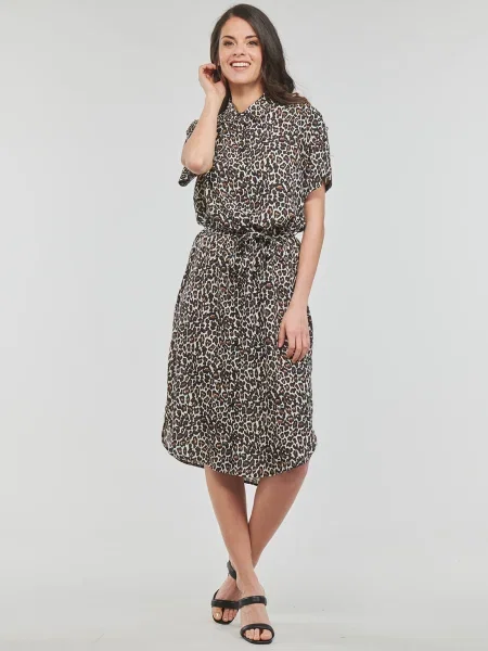 Oblekové košeľové šaty Vero Moda béžová