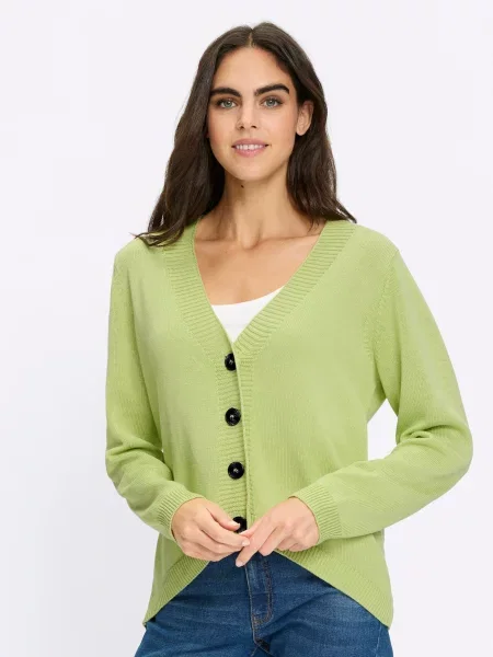Heine Geacă tricotată deschis verde