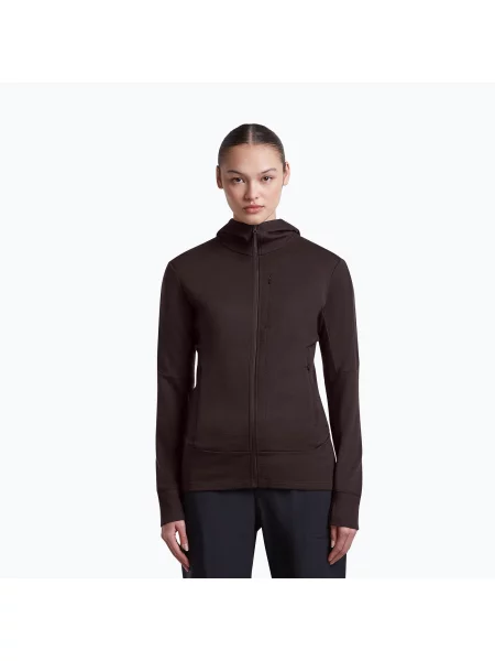 Bluză pentru femei Icebreaker Merino Quantum IV LS Zip Hoodie bittersweet