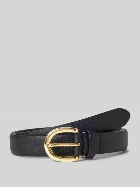 Lauren Ralph Lauren Pasek skórzany czarny