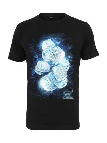 Mister Tee Tricou Ice Rings negru albastru deschis alb
