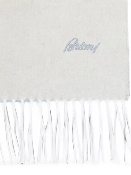 Fular Brioni cu broderie alb