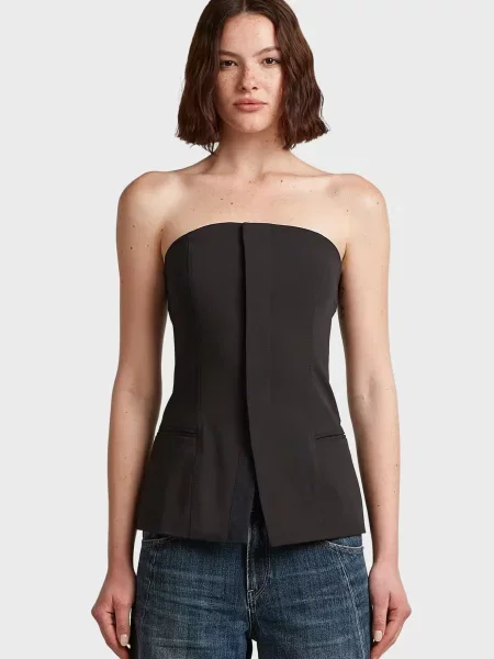 Топ G-star Raw без бретелей чорний