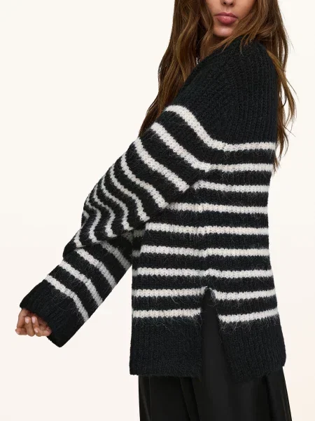 Only Sweter schwarz biały