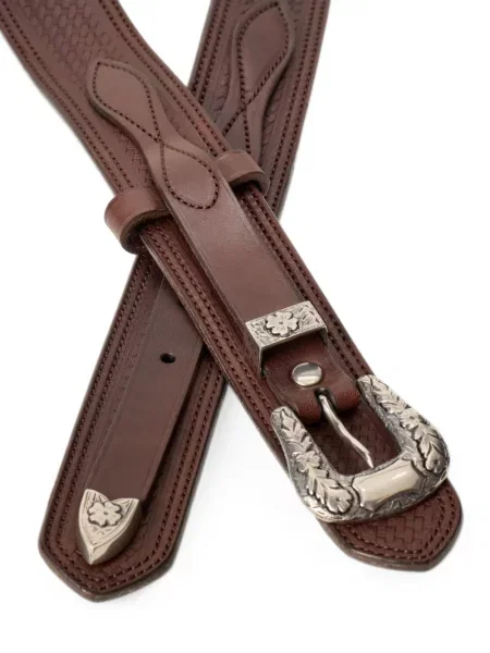 Cu centură curea Ralph Lauren Purple Label din piele violet