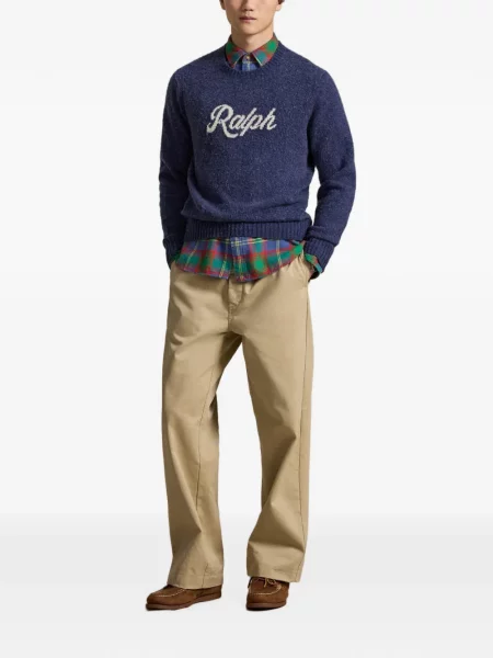 Șosete Polo Ralph Lauren cu broderie în carouri de flanelă verde