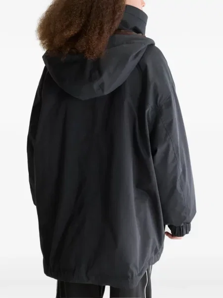 Palton Bellerose cu glugă negru
