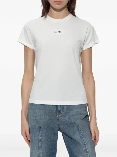 Tricou Mm6 Maison Margiela cu autograf alb