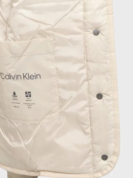 Утеплена джинсова куртка Calvin Klein Jeans бежева