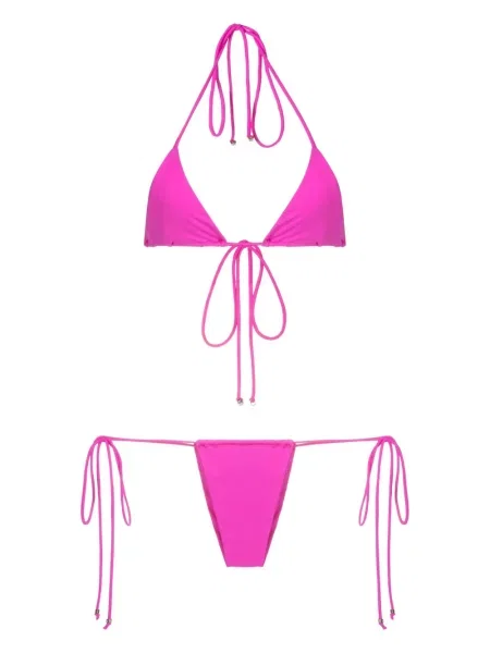 Bikini Amir Slama cu gât halter roz