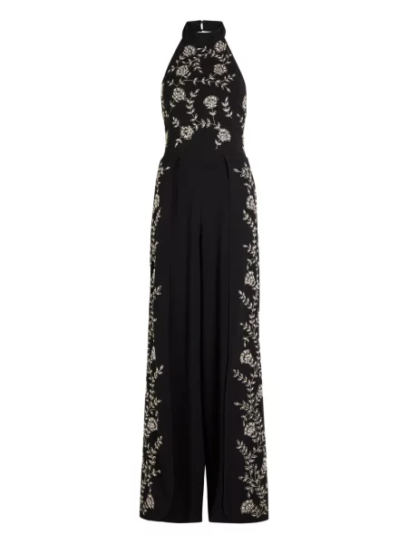 Salopetă Alice + Olivia cu model floral negru