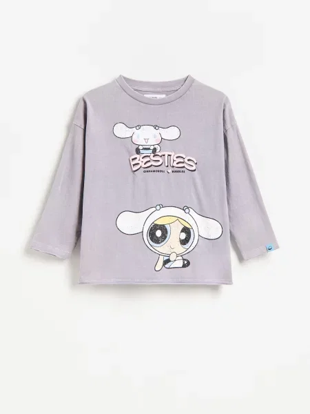 Reserved Hello Kitty and Friends x The Powerpuff Girls póló levendula