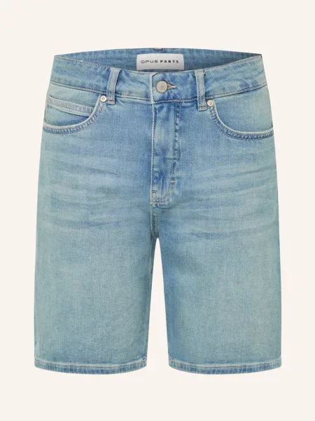 Opus Pants Džínové Šortky Mari mid mustard blue modré