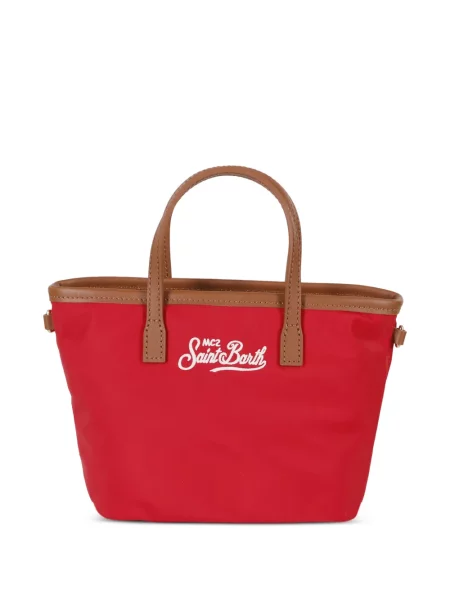Geantă shopper Mc2 Saint Barth cu autograf roșu