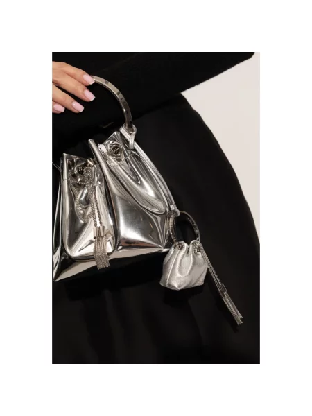 Zawieszka Jimmy Choo skórzana szara