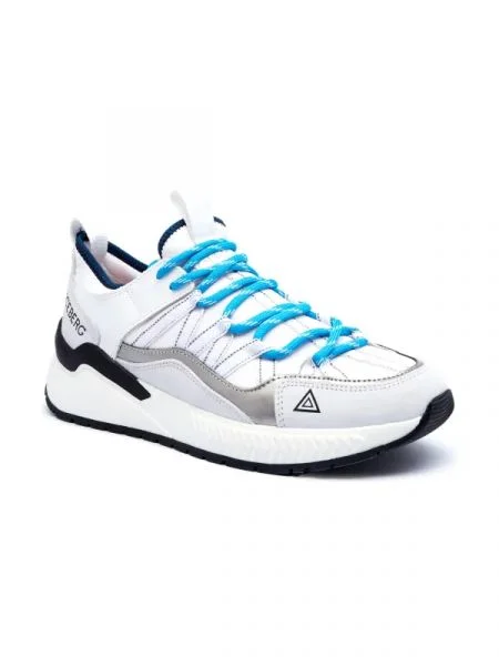 Iceberg Skórzane sneakers COMB.SNOW alb