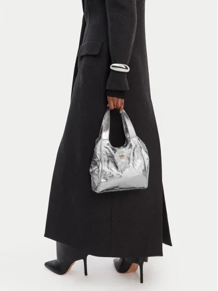 PINKO Geantă Tote Mini Bag AI PLTT argintiu
