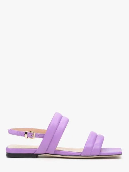 Кожаные босоножки Evaluna фиолетовые