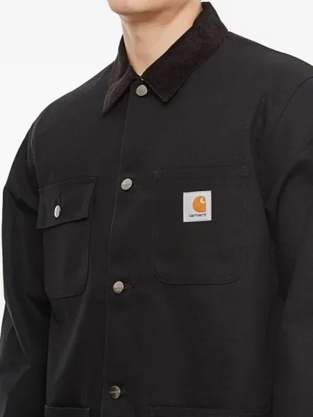 Gulerat geacă Carhartt Wip de catifea cord negru