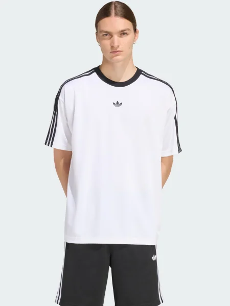 ADIDAS ORIGINALS Majica Adicolor crna bijela