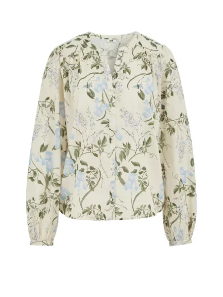 WE Fashion Bluză ecru / deschis / verde albastru