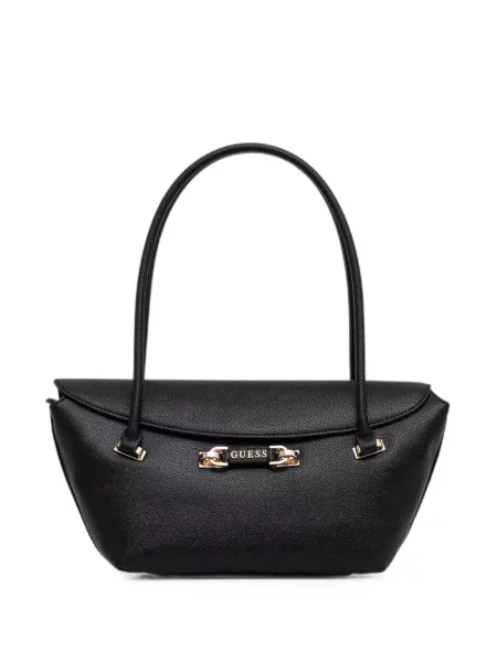 Geantă shopper Guess cu autograf negru